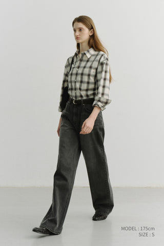 RELAXED WIDE JEANS WASHED GREY