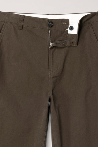 STRAIGHT CHINO SLACKS BROWN