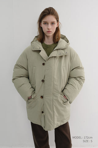 UNISEX GOOSE DOWN PARKA JACKET SOFT KHAKI