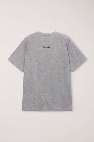 UNISEX VINYL T-SHIRT MELANGE GREY