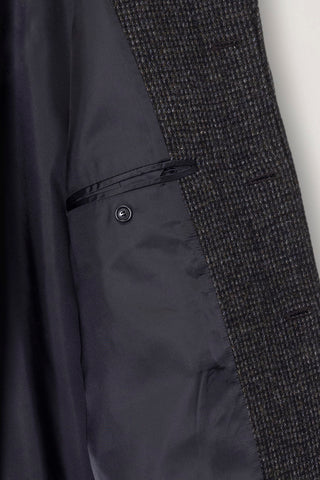 UNISEX RELAXED BALMACAAN COAT BROWN TWEED