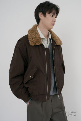 UNISEX FLIGHT PADDED JACKET DARK BROWN