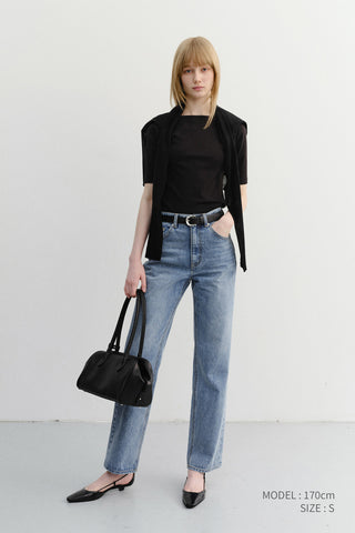 ESSENTIAL CROPPED JEANS LIGHT BLUE
