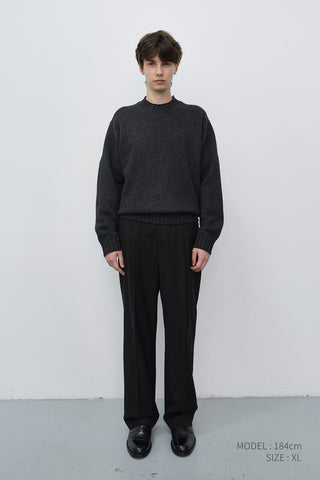 UNISEX CHUNKY ROLL NECK SWEATER CHARCOAL GREY