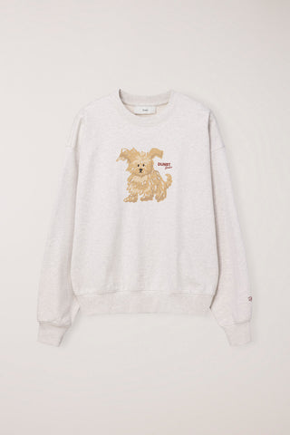 UNISEX PUPPY SWEATSHIRT OATMEAL MELANGE