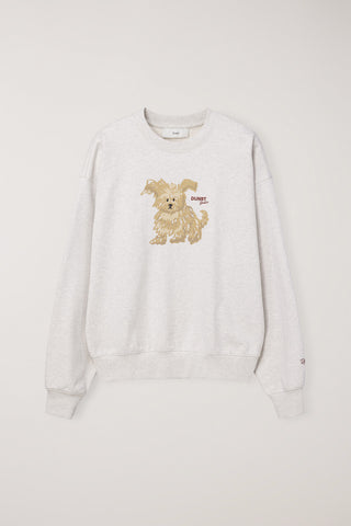 UNISEX PUPPY SWEATSHIRT OATMEAL MELANGE