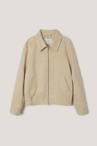 UNISEX ALTER-SUEDE COLLARED BLOUSON CREAM