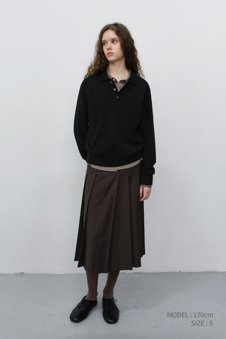 UNISEX COLLARED SWEATER BLACK
