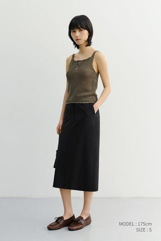 H-LINE LONG SKIRT BLACK
