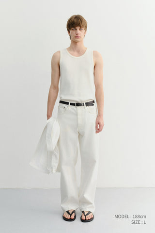 RELAXED SLEEVELESS TOP IVORY