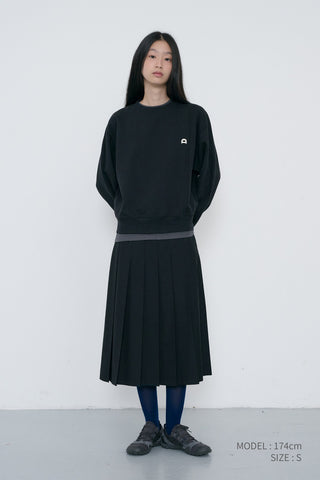 UNISEX DUNST LOGO CREASE SWEATSHIRT BLACK