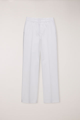SUMMER STRAIGHT CHINO SLACKS WHITE