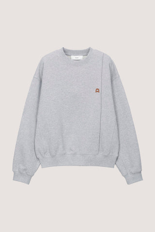 UNISEX DUNST LOGO CREASE SWEATSHIRT MELANGE GREY