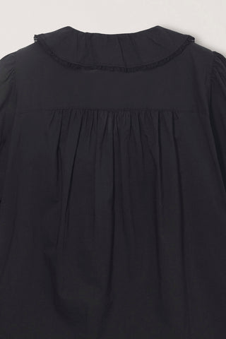 RUFFLE BLOUSE BLACK