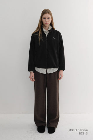 UNISEX JERSEY WIDE PANTS DARK BROWN