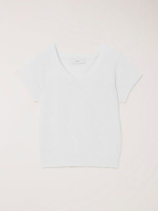 SUMMER LINEN V-NECK KNIT IVORY