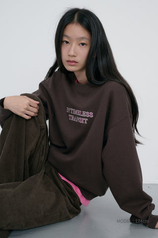 UNISEX SLOGAN SWEATSHIRT BROWN