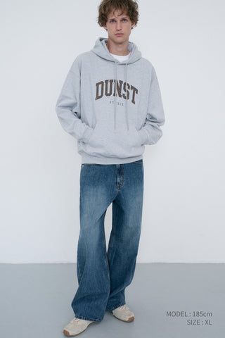 UNISEX ARCH LOGO HOODIE MID MELANGE GREY