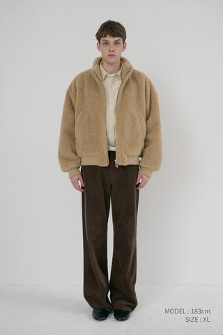 UNISEX BOA FLEECE BLOUSON CAMEL BEIGE