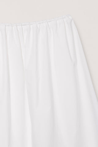 LACED MIDI FULL SKIRT WHITE