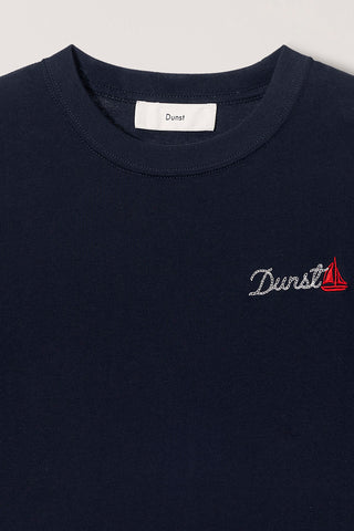 UNISEX MARINE LOGO T-SHIRT FRENCH NAVY