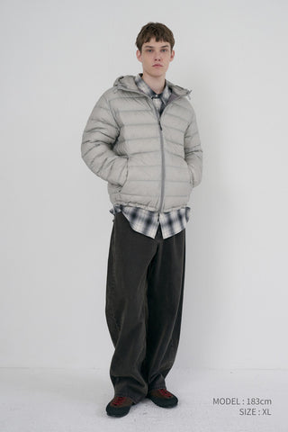 UNISEX LIGHT GOOSE DOWN JACKET ASH GREY