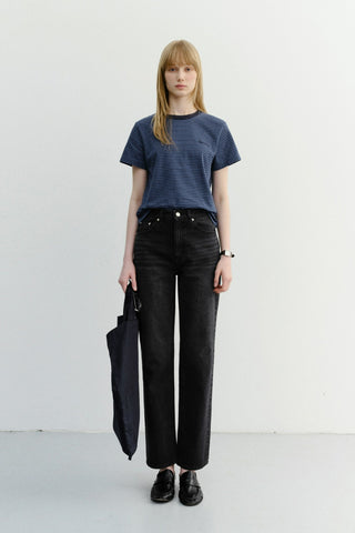 ESSENTIAL CROPPED JEANS BLACK