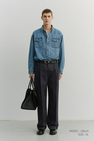 UNISEX CLASSIC DENIM SHIRT CLASSIC BLUE