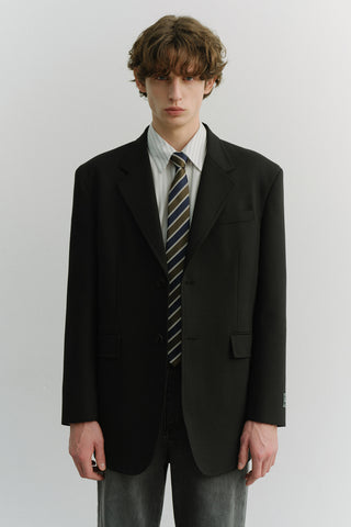 STRIPED TIE OLIVE