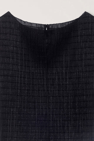PLEATS BLOUSE BLACK
