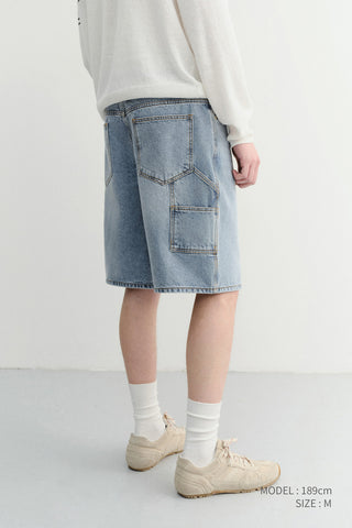 CLASSIC CARPENTER DENIM SHORTS LIGHT BLUE