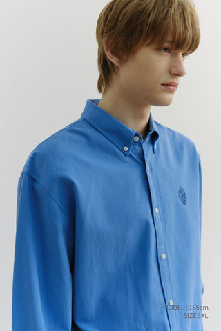 UNISEX CLASSIC BOYFRIEND SHIRT CERULEAN BLUE