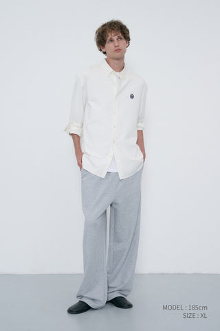 UNISEX STRAIGHT SWEATPANTS MELANGE GREY