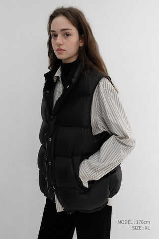 UNISEX GOOSE DOWN VEST BLACK