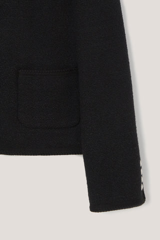 UNISEX CLASSIC BOUCLE TWEED JACKET BLACK