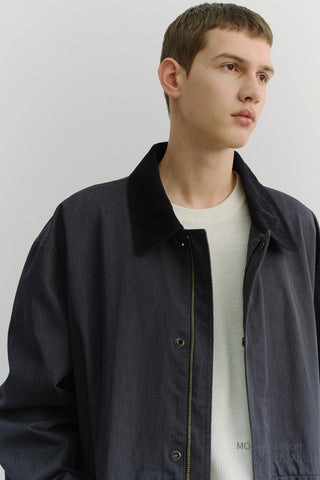 UNISEX COTTON CHORE JACKET INDIGO NAVY