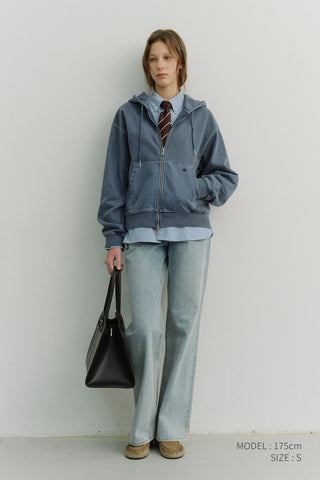 RELAXED FLARED JEANS LIGHT BLUE