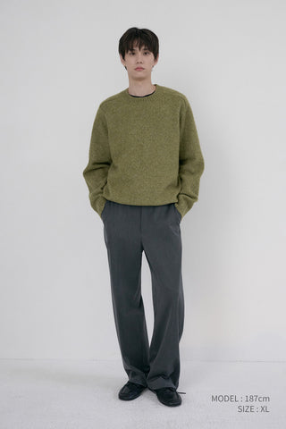 UNISEX SHAGGY DOG SWEATER OLIVE