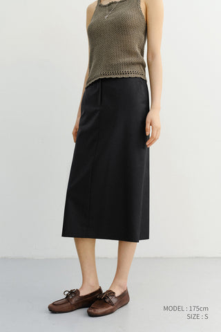 H-LINE LONG SKIRT BLACK