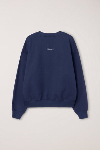 UNISEX SLOGAN SWEATSHIRT NAVY