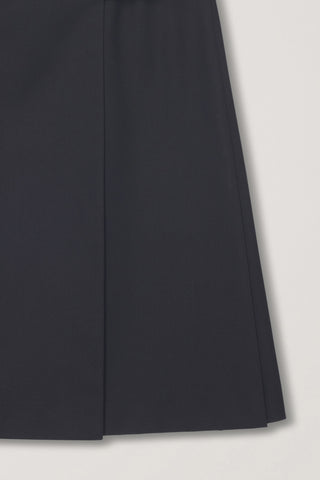 PLEATS MIDI SKIRT BLACK