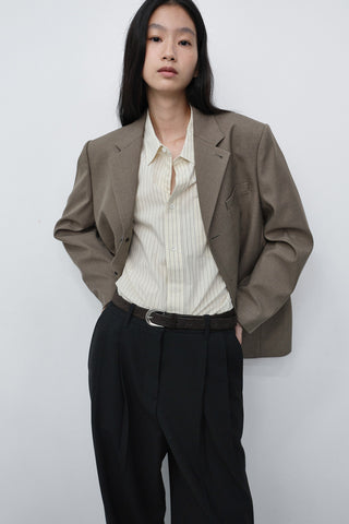 D-BUCKLE SUEDE BELT ESPRESSO