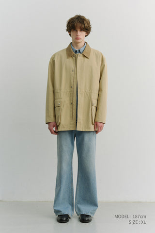 UNISEX COTTON CHORE JACKET BEIGE