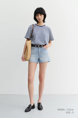 MINI DENIM SHORTS LIGHT BLUE