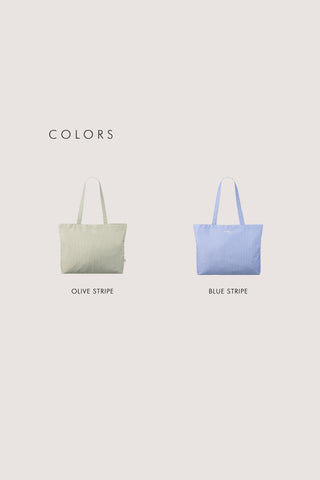 STRIPE EASY SHOPPER OLIVE STRIPE