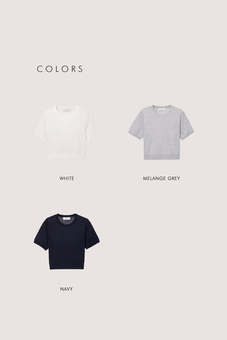 UNISEX LINEN CREWNECK KNIT WHITE