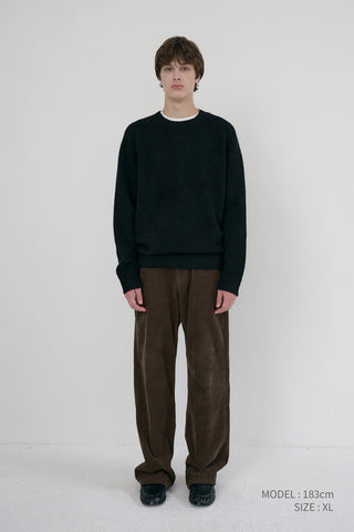 UNISEX SHAGGY DOG SWEATER BLACK