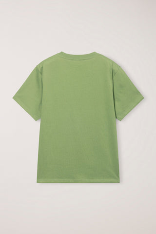 UNISEX MINIMAL LETTERING T-SHIRT OLIVE GREEN