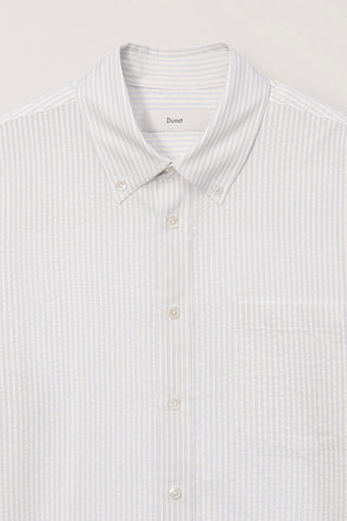 UNISEX CLASSIC STRIPED BD OVERSHIRT CREAM