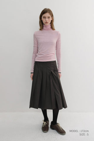 ESSENTIAL ROLL NECK TOP SOFT PINK